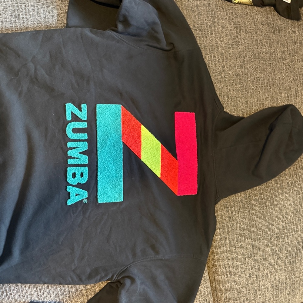 Zumba Fitness Black and Red Sweater with Bold Logo xxl